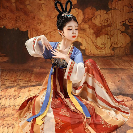 Girl Hanfu Spring And Autumn Book Ancient Clothes Chinese Style Children Hanfu - Aimall