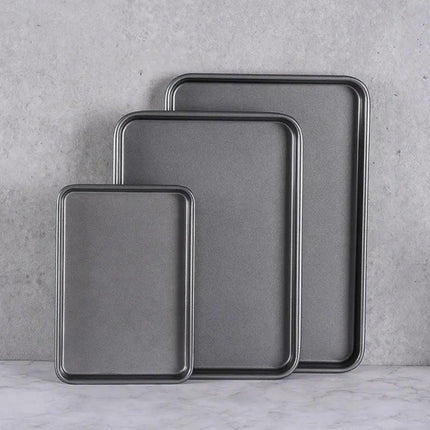 3pcs Rectangular Baking Pan Set Nonstick Oven Bakeware Mould for Home Cooking