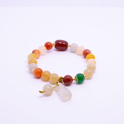 Retro Chinese Style Gourd and Peanut Bracelet for Women Fashion Jewelry Gift