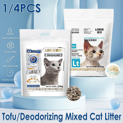 2.5/2.6KG Pet Mixed Deodorant Cat Litter Tofu Corn Cat Litter Flush Toilet - Aimall