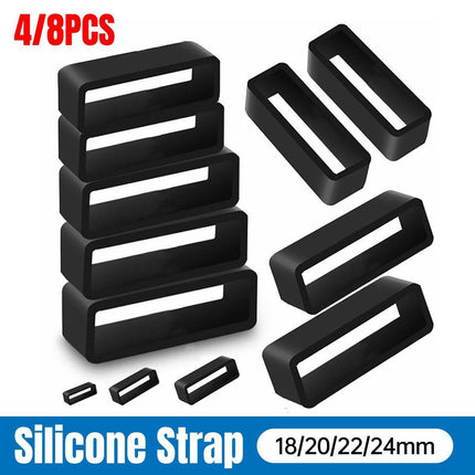 4/8pcs Watch Silicone Gel Ring Bracelet Rubber Bands for Men Women Fashion