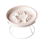 Pink Bowl-White Tray Rack