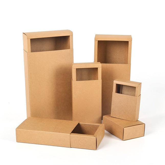 Kraft Paper Drawer Box Packaging Gift Storage Organiser Small Kraft Boxes