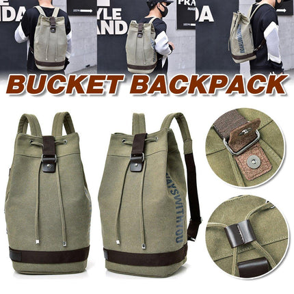 Canvas Sports Backpack Mens Leisure Travel Schoolbag Multi-purpose Backpack