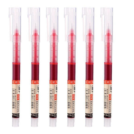 6/12Pcs 0.5mm Straight Liquid Rollerball Pens Stationery School Office Supplies - Aimall