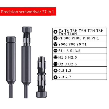 27 in 1 Multifunctional Precision Screwdriver Set Portable Repair Tool Kit