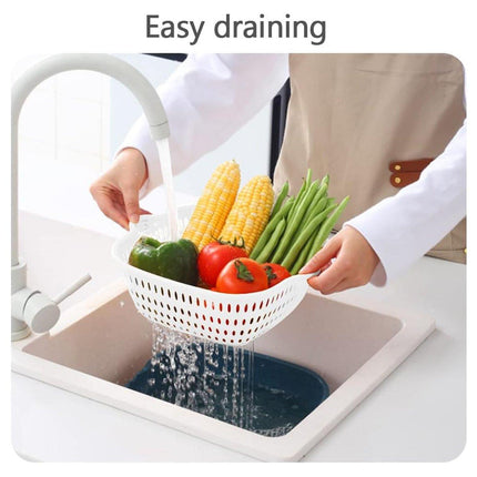 6pcs Multifunctional Drainage Basket for Fruits Vegetables Kitchen Household Use