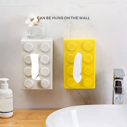 Tissue Box Cover Creative Building Block Cute Napkin Dispenser Holder Home Decor