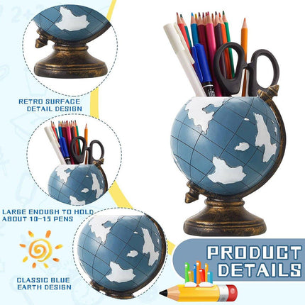 Harpiks Pen Holder Globe Desktop Organizer Storage Decoration for Office Desk