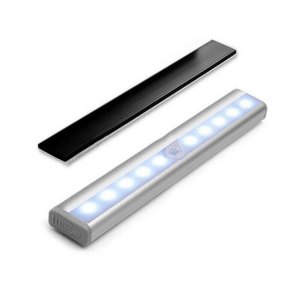 LED Motion Sensor Light PIR Cordless Night Light Closet Stair Battery Powered Cool White - Aimall