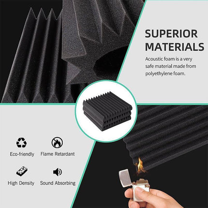 Sound Proofing Acoustic Panels Tiles Foam Studio Egg Shell Insulation Bass Traps - Aimall