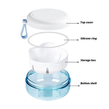 Denture Case Retainer Soaking Box Dental Braces Storage Organizer Travel Holder