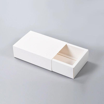 25X White Kraft Paper Drawer Jewelry Package Necklace Bracelet Gift Package box - Aimall