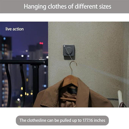 Invisible Wall Mounted Clothesline for Hotel Bathroom Sunbed Laundry Drying Rope