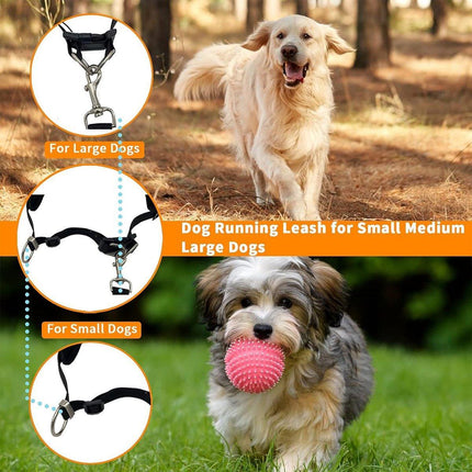 Pet Running Belt Multicolour Reflective Waist Pack with Traction Rope and Collar