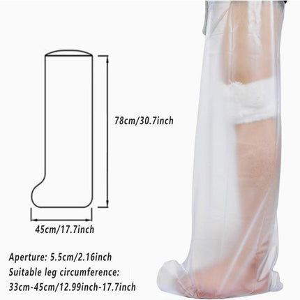 Waterproof Leg Cover for Shower Reusable Protection Sleeve for Calf and Foot