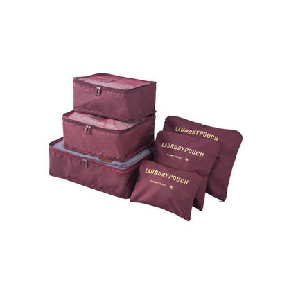 6PCS/Set Suitcase Storage Bags Luggage Organiser Clothes Packing Travel Cubes - Aimall