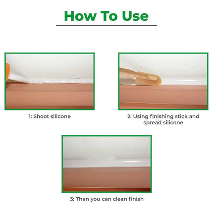 4pcs Squeegee Plastic Grout Sealant Spatula Caulk Applicator Tool Set for Home