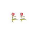 Delicate Small Tulip Earrings Women Gold Plated Stud Fashion Jewellery Gift