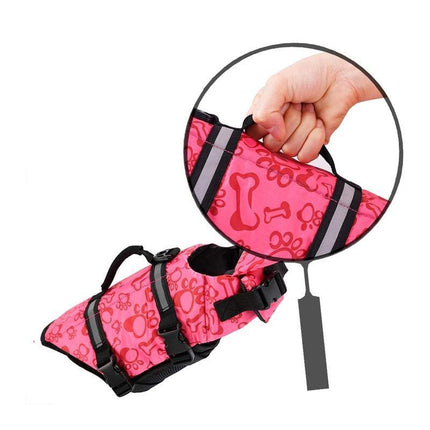 Dog Life Jacket Pet Safety Vest Swimming Boating Float Aid Buoyancy Lifesaver Red - Aimall