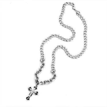 Hip Hop Cross Necklaces Men Women Punk Style Fashion Jewellery Chain
