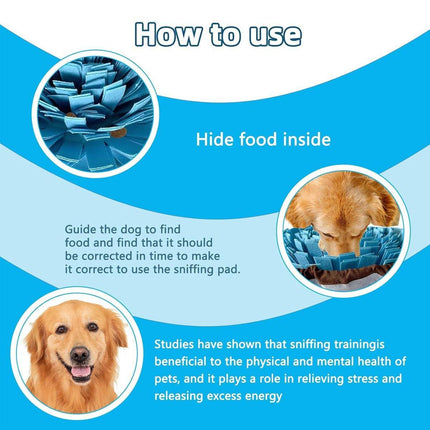 Pet Sniffing Mat Dog Training Slow Feeder Puzzle Toys Interactive Snuffle Mat