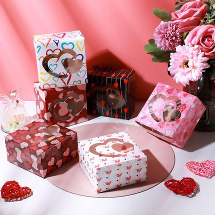 25PCS Large Square Colour Gift Boxes for Valentines Day Surprise and Lucky Gift