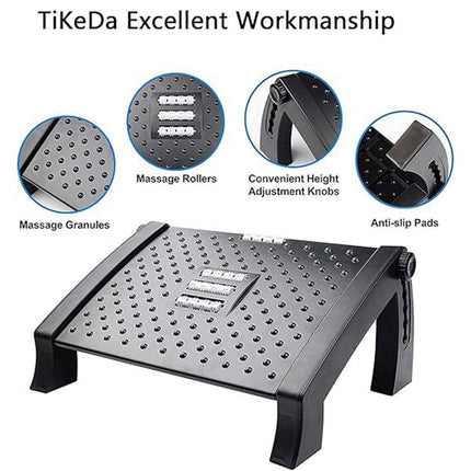 1PC Adjustable Office Foot Rest Pedal Stool Sofa Leg Support for Home or Desk Use