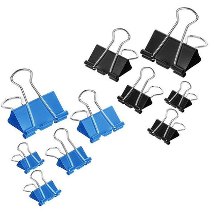 20PCS Black Bulldog Foldback Clips Document Paper Clamps Multiple sizes - Aimall