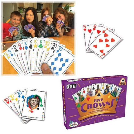 Five Crowns Card Game 5 Suites Classic Original Family Party Rummy Style Play - Aimall