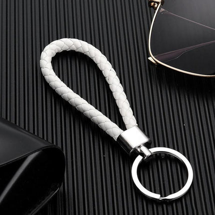 Handmade Leather Rope Keychain Car keychain Bag Pendant Accessories - Aimall