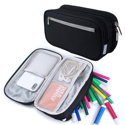2pcs Large Capacity Multifunctional Pencil Case Storage Bag for School Office