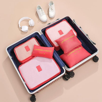6PCS/Set Suitcase Storage Bags Luggage Organiser Clothes Packing Travel Cubes - Aimall