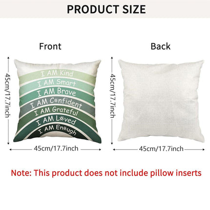 6pcs Rainbow Boho Inspirational Cushion Cover Set Home Decor Throw Pillow Case