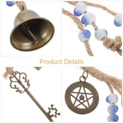 2X Witch Bells Protection For Door Knob Hanger Wind Chimes Clear Negative Energy