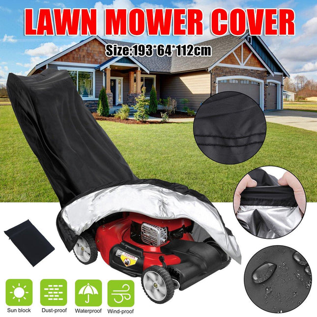 Universal Waterproof UV Lawn Mower Cover 193*64*112cm Rain Protection - Aimall