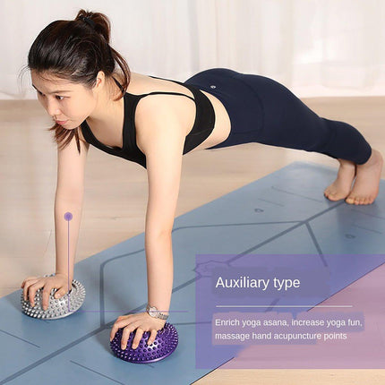 Spiky Massage Ball PVC Half Round Yoga Exercise Foot Hand Cushion