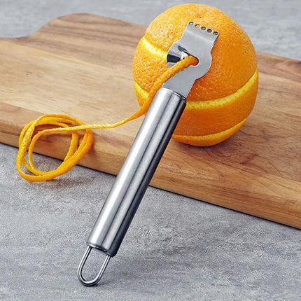 Lemon Zester Grater Knife Tool Stainless Steel with Channel Garnish Citrus Lime - Aimall