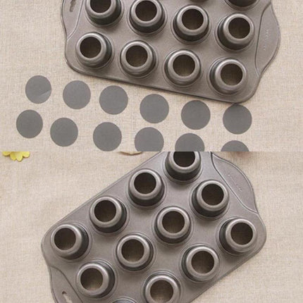 12 Cups Individual Mini Cheesecake Cake Pan Tin Loose Base Cheese Cake Mould Pan - Aimall