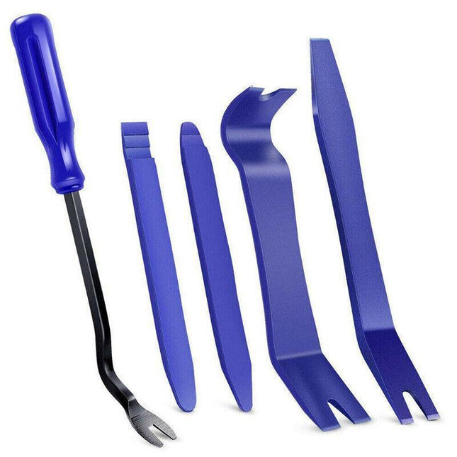 5Pcs Car Trim Removal Tool Auto Hand Tools Pry Bar Dash Panel Door Interior Kit - Aimall