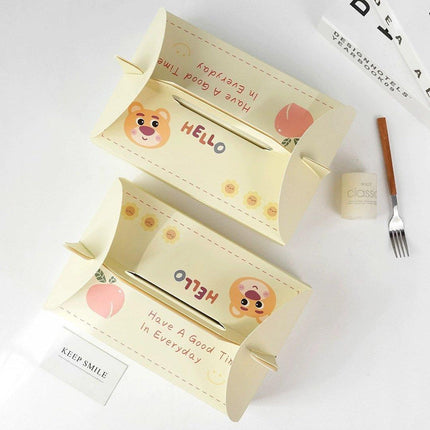 10 Pack Cake Box Set Cardstock Printed Partitioned Interior for Macarons Pastrie