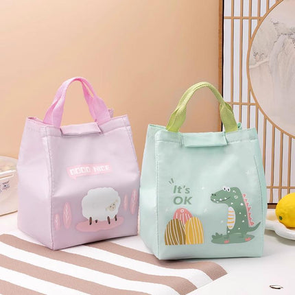 Thermal Insulated Portable Lunch Bag Large Capacity Picnic Box Kids Students - Aimall