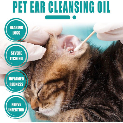 Pet Ear Cleaning Oil for Cats Dogs Deodorize Clean Ears Universal Ear Care Oil