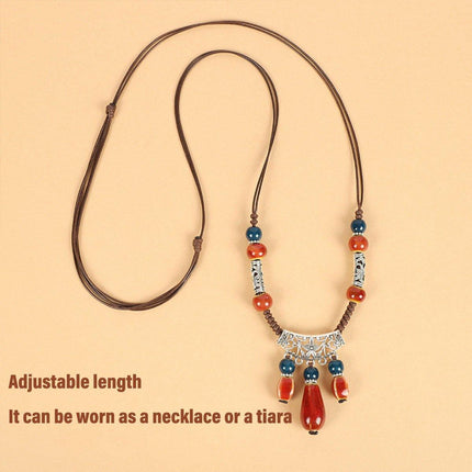 Ethnic Style Tibetan Forehead Chain Ancient Style Headwear Fashion Accessories