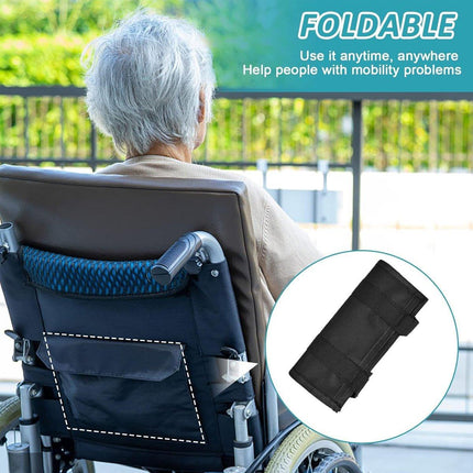 Black Leather Support Cushion for Elderly Bedridden Disabled Backrest Waist Pad