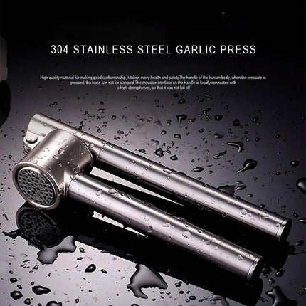 Stainless Steel Garlic Press Peeler Zinc Alloy Kitchen Tool Garlic Crusher