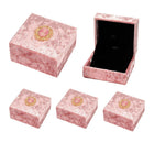 5PCS Pink Vintage Jewelry Velvet Ring Necklance Box Gift Wedding Box