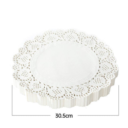 250pcs Baking Parchment Paper Flower Design Kitchen Oil Absorbing Cake Liners
