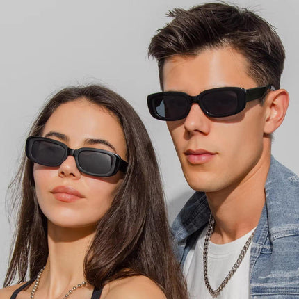 4pcs Retro Small Square Sunglasses Unisex Shades for Men Women UV Protection
