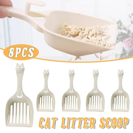 8PCS Cat Litter Scoop Pet Poop Scooper Cleaning Tool for Cat Waste Removal